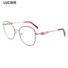 LUCIDIE 2020 Summer New Woman Retro Round Large  Glasses Frame Metal Eyeglass Frames Clear Lens Spectacles Myopia Eyeglasses 2024 - buy cheap