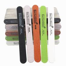 Hot Sale Strong Thick Wood Nail File Multi Grit New Wooden Sandpaper Nails File For Manicure Buffing Straight Lime Nail Tools 2024 - buy cheap