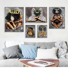 Africa Sexy Queen King Black Woman Nordic Poster And Print Wall Art Abstract Canvas Painting Print Wall Pictures For Living Room 2024 - buy cheap