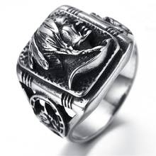 Мужское кольцо из нержавеющей стали, в готическом стиле 2024 - купить недорого