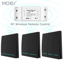 RF433 Receiver Wifi Wireless RF Remote Control Smart Push Button Switch,Smart Life/Tuya APP,Works with Alexa Google Home. 2024 - buy cheap