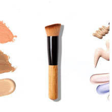 Women Face Makeup Brush Cosmetic Brush Wood Handle Flat Angled Foundation Powder Cream Contour Highlighter Brush Kit Beauty Tool 2024 - buy cheap