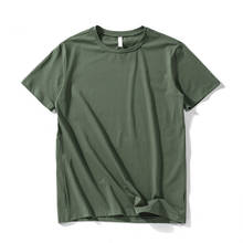 Летние футболки с короткими рукавами Мужская армейская зеленая футболка Хлопковая мужская Базовая футболка Милая футболка для мальчика футболка большого размера 2024 - купить недорого