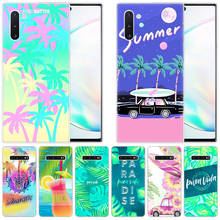 Summer leaves pink flowers Soft Silicone Case for Samsung Galaxy Note 10 Pro 9 8 5 M30S M40 S10E S10 5G S9 S8 Plus S7 S6 Edge S5 2024 - buy cheap