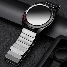 Pulseira de cerâmica para relógio inteligente, pulseira para huawei watch gt/gt2 pro 46mm 2e, 20mm, 22mm, samsung galaxy 42mm, 46mm, s3 2024 - compre barato