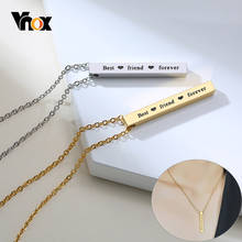 Vnox-colar com pingente de cubo vertical, joias masculinas e femininas para sempre 2024 - compre barato
