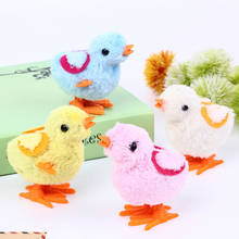 1PCS Cute Plush Wind Up Chicken Kids Educational Toy Clockwork Jumping Walking Chicks Toys For Children Baby Gifts Random Color 2024 - buy cheap