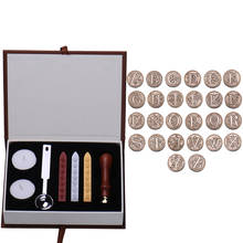 Personalized Seal Stamp Toy Initial Letter Vintage Scrapbooking Alphabet Wax Badge Seal Stamp Wax Kit Set Letter A-Z Optional 2024 - buy cheap