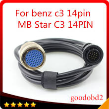 For Benz MB Star C3 14PIN Cable OBD II 14 Pin connect  Cable car diagnostic tool Star C3 Multiplexer Tool-Xentry Cable 2024 - buy cheap