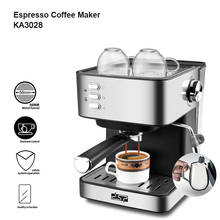 Espresso Coffee Maker EU 850W  Coffee Machine Semi-automatic Household Cappuccino Coffee Maker With Steam Milk Froth Function 2024 - buy cheap