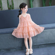 Eachin-vestido infantil de princesa, rosa, xadrez, gola v, casual, elegante, vestido de baile, crianças de 3-8 anos 2024 - compre barato