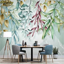 beibehang Custom Photo Wallpaper 3D Tropical Plant Leaves Murals Living Room Bedroom Home Decor Wall Painting Papel De Parede 3D 2024 - buy cheap