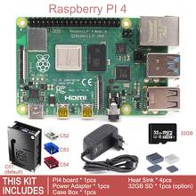 Оригинальный Raspberry Pi 4 Модель B BCM2711, новый выпуск 2019, четырехъядерный процессор 1,5 ГГц, 1 ГБ/2 ГБ/4 ГБ, комплект макетной платы SDRAM 2024 - купить недорого