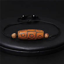 Vintage Braided Bracelet Natural Tibetan Dzi Agates Beads Bracelet Women Men Black Rope Braided Adjustable Bracelet Jewelry Gift 2024 - buy cheap