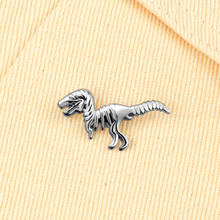 New Arrival Sliver Color Tyrannosaurus Enamel Pins Cool Dinosaur Brooch Kids Coat Lapel Badges Backpack Decoration Jewelry Gift 2024 - buy cheap
