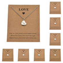 Family Theme Make a Wish Card Love Sister Daughter Dad Son Grandpa Grandma Uncle Aunt Mom Heart Charm Pendant Chain Necklace 2024 - buy cheap