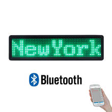Многоязычный светодиодный значок программируемый через bluetooth рекламный светодиодный светильник мини светодиодный дисплей 7 цветов регулируемая яркость светодиодный значок 2024 - купить недорого