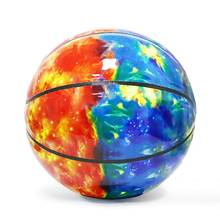 Новинка, высококачественный модный баскетбольный мяч из мягкой кожи, цветной лакированный уличный баскетбольный мяч 2024 - купить недорого