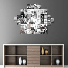 Imagen estética en blanco y negro para habitación, Kits de impresión de Collage de pared Chic, decoración de habitación para niña, impresión artística de pared Vintage para habitación, 50 Uds. 2024 - compra barato