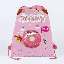 100 pçs não-tecido festa doces sacos doces donuts doces crianças presentes embalagem mochila meninas festa de aniversário decoração 2024 - compre barato