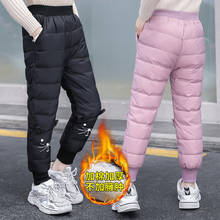Calças leggings de inverno para meninas, calças de algodão grossas impermeáveis para crianças de 3 a 14 anos 2024 - compre barato