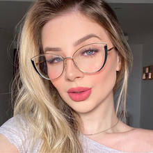 2021 Women Anti Blue Light Glasses Cat Eye Spring Hing Eye Glasses Frame Computer Glasses Anti Blue Ray Reading Glasses Women 2024 - buy cheap