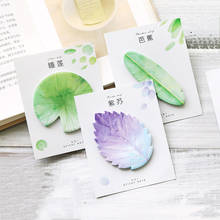 30 Sheets/Pack Cute Leaves Sticky Note Creative Memo Sheets Adhesive Memo Pad Bookmark Planner Schedule Paper Sticker Stationery 2022 - buy cheap