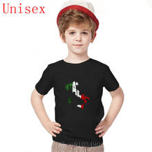 Camiseta Hipster de marca para niños y adolescentes, ropa divertida con cuello redondo, de manga corta, con mapa italiano Typo 2024 - compra barato