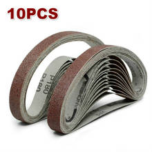 10pcs 10*330mm Sanding Belt 40-320 Grit Aluminium Oxide Sander Grinder Belt Dremel Accessories for Polishing Grinding 2024 - buy cheap