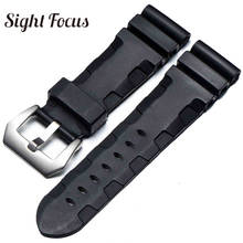 Pulseira de borracha para panerai de mergulho, 24mm, 26mm, preto, pulseira de relógio pam111, pulseiras de relógio de mergulho para relógio sunnto 2024 - compre barato