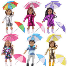 Кукольный Зонт аксессуары радужные цвета мини зонтик подходит 18 дюймов американская кукла 43 см кукла для новорожденных игрушка для девочек на день рождения 2024 - купить недорого