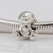 Authentic S925 Silver Bead Rabbit Charm fit Pandora Bracelet Bangle 2024 - buy cheap