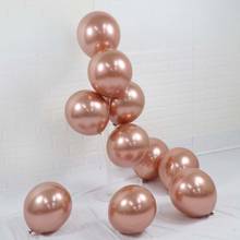 50 pçs prata ouro rosa metal feliz aniversário festa de fita decoração crianças menino menina adultos casamento aniversário noiva para ser balão 2024 - compre barato