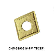 CNMG-insertos de carburo YBC351 originales, herramientas de torneado, cortador de torno de acero de procesamiento, corte CNC, 190616 CNMG190616-PM, 10 unids/caja 2024 - compra barato