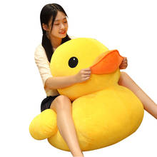 Hot Giant Soft Cartoon Duck Plush Toy Big Stuffed Animal Duck Doll Pillow for Children Girl Gift Deco 39inch 100cm DY50738 2024 - buy cheap