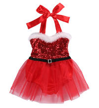 Christmas Newborn Infant Baby Girls Rompers Jumpsuit Tutu Lace Dress XMAS Outfits Costume princess baby girl clothing 2024 - buy cheap
