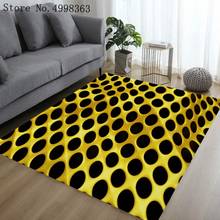 Honeycomb Carpet Luxury Bathroom Decor Rugs Geometric Textured Floor Mats 3D Print Area Rug Black Gold Hallway Outdoor Mats 2024 - buy cheap