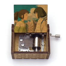 Wooden Hand  Music Box chihiro color print spirited away music box theme always with me Home Crafts Ornaments Decor Gift 2024 - buy cheap
