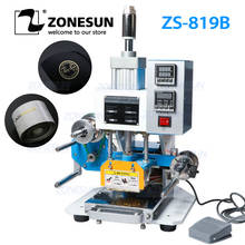 ZONESUN ZS-819B Pneumatic Automatic Leather Hot Foil Stamping Machine Heat Press For Paper Customized Wedding Invitation Logo 2024 - buy cheap