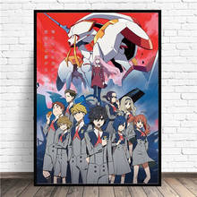 Pintura al óleo de Anime Darling In The Franxx sobre lienzo, carteles e impresiones, Cuadros, imágenes artísticas de pared para sala de estar 2024 - compra barato