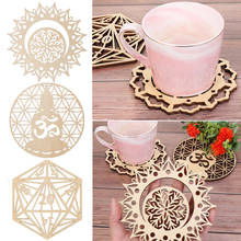 1PC Chakra Flower of life  Energy Mat Natural Symbol Wood Geometry Edge Round Carved Coaster For Stone Crystal Set DIY Decor 2024 - buy cheap