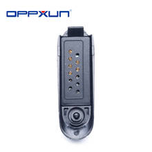 Oppxun gp328 adaptador para 3.5mm visar único furo para motorola walkie talkie gp328, gp338, ht750, ht1250 rádios 2024 - compre barato