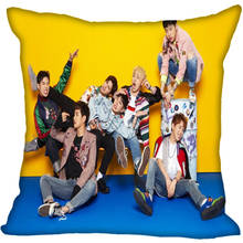 Custom Kpop Block B Printed Square silk Pillowcases 40x40 45x45 50x50 60x60 two Sides Satin Pillowcase Custom Logo 2024 - buy cheap