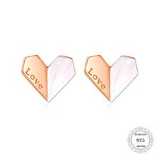 Heart Shaped Shell Stud Earring,Thomas Style Fashion Good Trendy Jewelry For Women Girls,Ts Gift 925 Sterling Silver 2024 - buy cheap