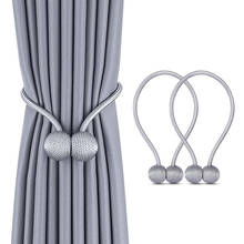 2Pcs Creative Magnetic Curtain Tiebacks Clips Alloy Knitting Pattern Tie Buckles Clamps Curtain Tie Ring Backs With Ball Magnet 2024 - buy cheap