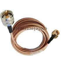 Rg400 sma cabo macho para uhf pl260, trança de cobre com blindagem dupla, cabo de perda baixa 50ohm 10/15/20/30/50cm 1/2/3/5/10m 2024 - compre barato