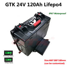 GTK Высокое качество высокого разряда 24В 120ah Lifepo4 аккумулятор с BMS для авто моторная лодка RV Солнечная энергия + 10А зарядное устройство 2024 - купить недорого