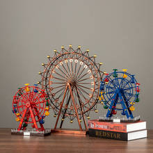 European Style Metal Model Creativity Rotatable Ferris Wheel Living Room Friend Birthday Present Home Decoration Modern Ornament 2024 - buy cheap