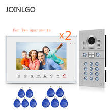 Monitor com botão de toque de 7 unidades, sistema de vídeo, interfone com teclado, câmera, campainha para dois apartamentos 2024 - compre barato