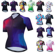 Camisa feminina manga curta para ciclismo, blusa feminina para ciclismo equipe de ciclismo mountain bike roupas para ciclismo de verão 2024 - compre barato